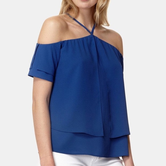 cooper & ella Tops - COOPER AND ELLA CROSS STRAP OFF THE SHOULDER BLOUSE